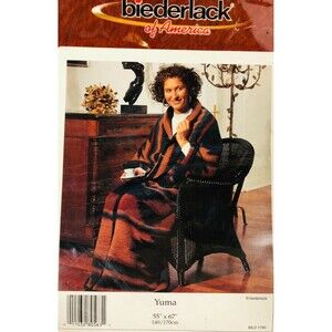 Biederlack Cuddle Wrap Blanket Yuma Southwest Snap Zip Wearable Stadium 55"x67"